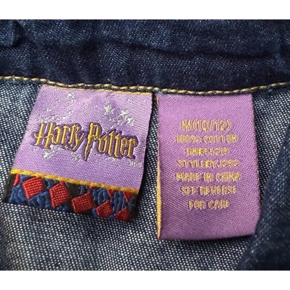 Harry Potter‎ Kids Jacket Sz M (10-12) Denim Blue Jeans Jacket Casual Going Out